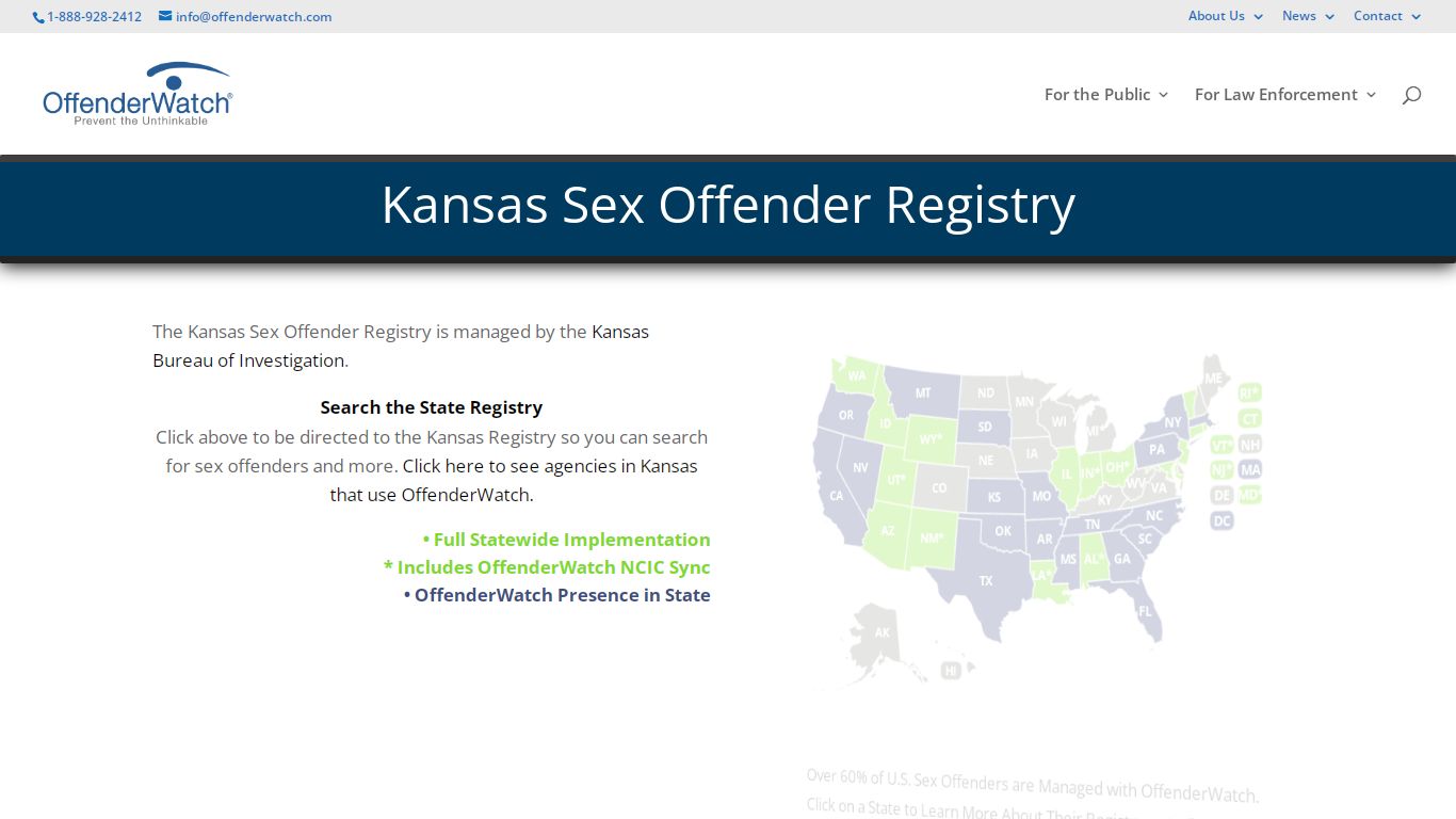 Kansas Sex Offender Registry - Search for Sex Offenders